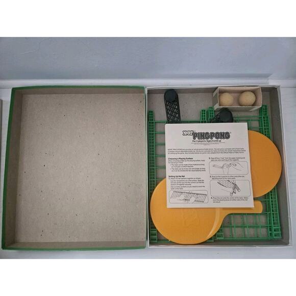 Vintage 1982 Official NERF‎ Ping Pong Indoor Game In Box - Picture 12 of 16